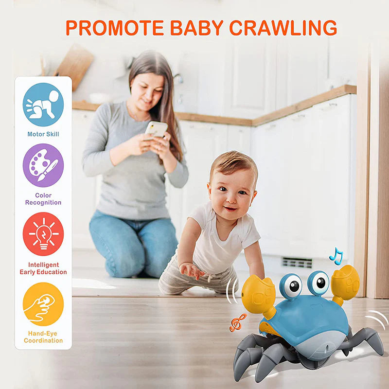 CRAWLING CRAB BABY TOY: INTERACTIVE AND EDUCATIONAL TOY FOR BABIES
